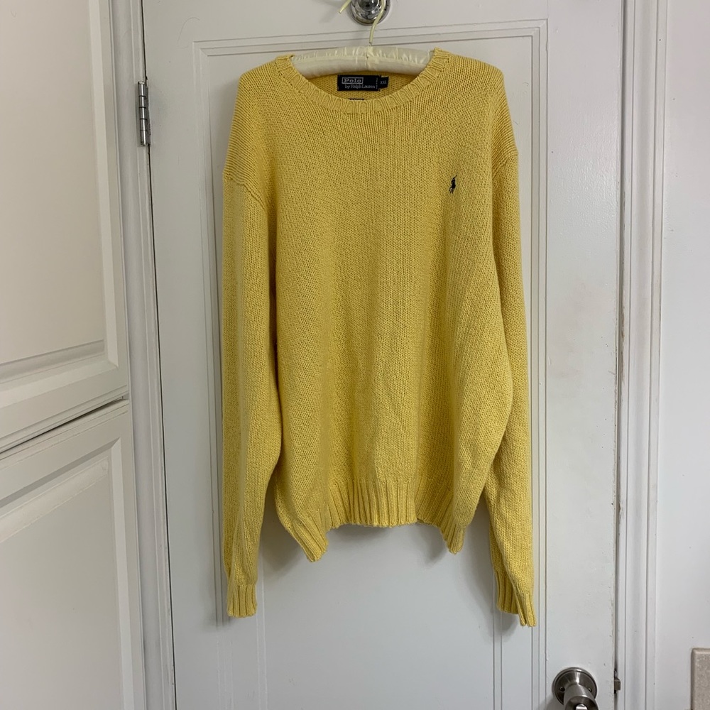 Men’s Ralph Lauren Yellow Polo Sweater XXL